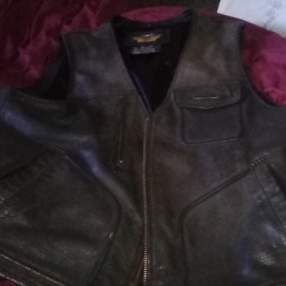 Harley Davidson leather vest